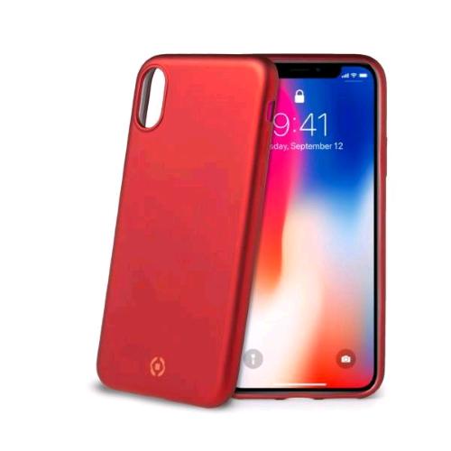 CELLY APPLE iPHONE X/XS COVER IN TPU EFFETTO OPACO ROSSO