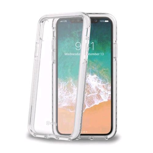 CELLY APPLE iPHONE XS/X COVER IN GOMMA TERMOPLASTICA E POLICARBONATO TRASPARENTE