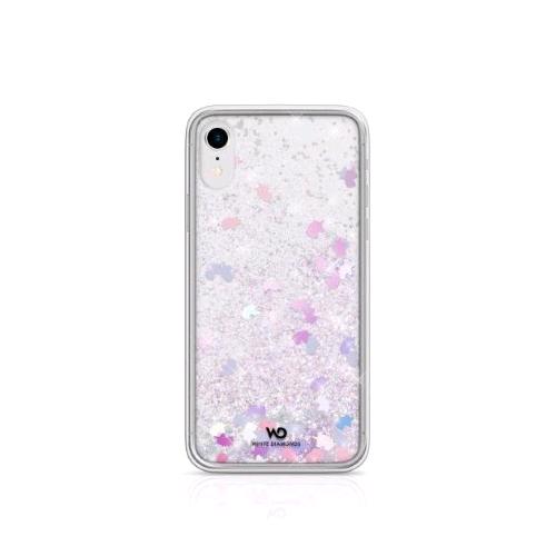 WHITE DIAMONDS APPLE iPHONE X/XS COVER IN TPU E POLICARBONATO TRASPARENTE CON GL