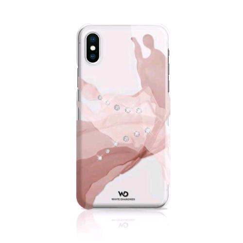 WHITE DIAMONDS APPLE iPHONE XS/S COVER IN TPU CON CISTALLI SWAROVSKI TRASPARENTE