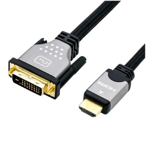 NILOX CAVO ADATTATORE DA HDMI MASCHIO A DVI 24+1 MASCHIO 2 MT GRIGIO/NERO