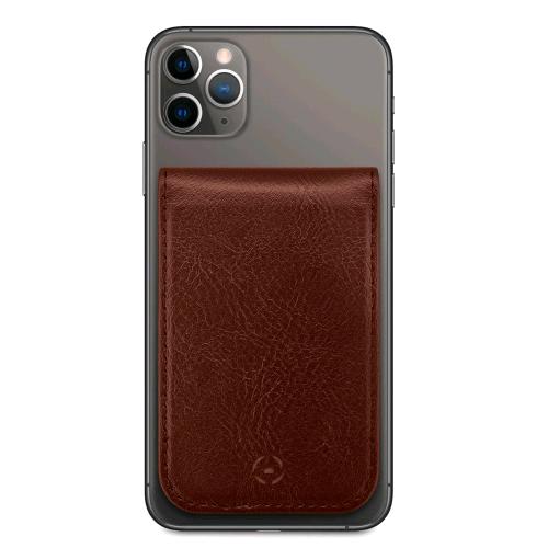 CELLY DUOMO CARD PORTA TESSERE MAGNETICO IN SIMILPELLE MARRONE