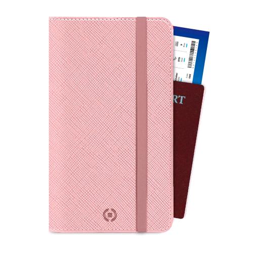 CELLY VENERE PORTADOCUMENTI IN SIMILPELLE CON CHIUSURA MAGNETICA ROSA