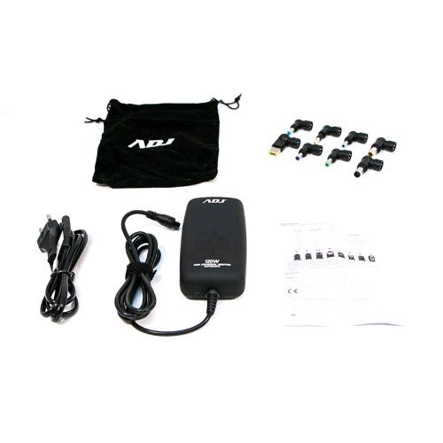 ADJ ALIMENTATORE MINI PER NOTEBOOK 120 W CON 8 CONNETTORI 3 PIN PORTA USB SELEZI