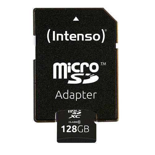 INTENSO MICRO SDXC CON ADATTATORE 128 GB CLASSE 10 NERO