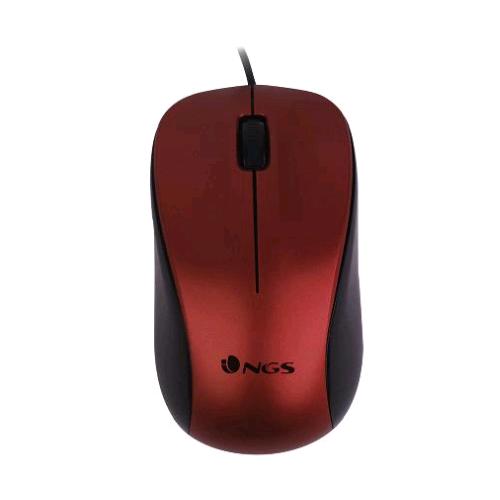 NGS MOUSE OTTICO 1200 DPI USB ROSSO