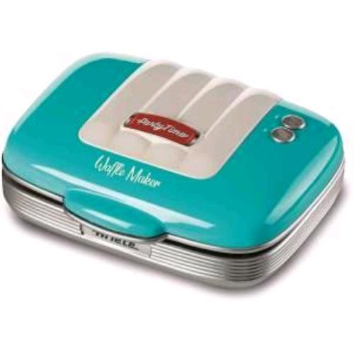 ARIETE 1973 PARTY TIME MACCHINA PER WAFFLE 700W PIASTRE ANTIADERENTI AZZURRO