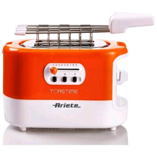 ARIETE TOASTIME TOSTAPANE ELETTRICO 2 FESSURE CON FUNZIONE RISCALDA E SCONGELA 7