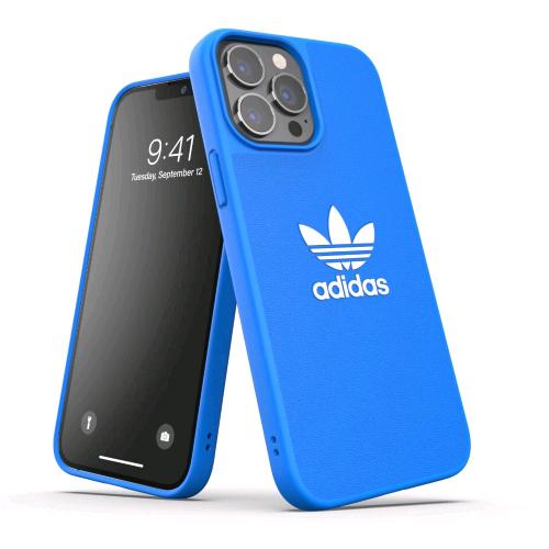 ADIDAS APPLE iPHONE 13 PRO MAX ADICOLOR CUSTODIA IN TPU E POLIURETANO BLU CON LO