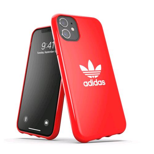 ADIDAS APPLE iPHONE 13 MINI SNAP CUSTODIA IN TPU CON LOGO A TRIFOGLIO ROSSO BIAN