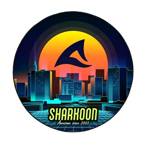 SHARKOON SFM11 RETRO MOUSEPAD TAPPETINO GAMING DIAMETRO 120CM SPESSORE 5MM BASE