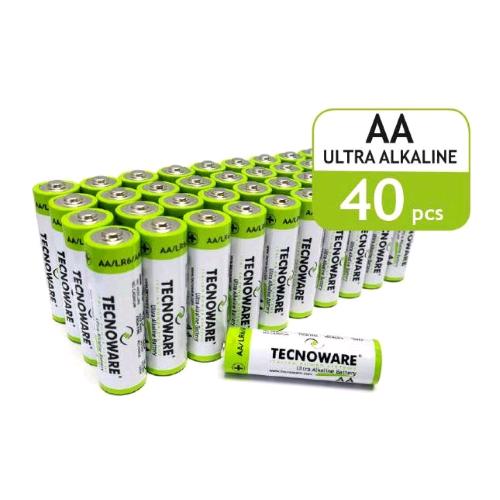 TECNOWARE POWER SYSTEMS ULTRA MAXI PACK BATTERIE STILO AA 1.5 V ALCALINE CONF.40