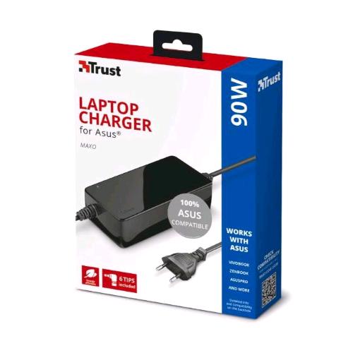 TRUST MAXO ALIMENTATORE PER NOTEBOOK ASUS 90W BLACK