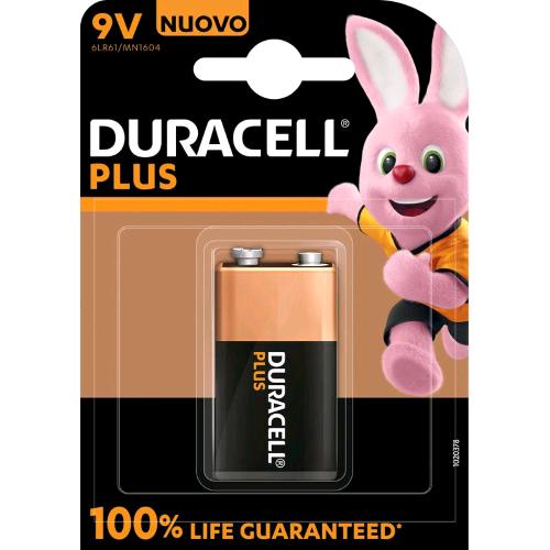 DURACELL PLUS BATTERIA ALCALINA TRANSISTOR 9V 1 Pz.