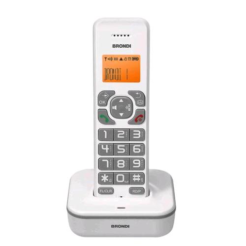 BRONDI BRAVO STAR CORDLESS DECT TASTI GRANDI VIVAVOCE IDENTIFICATORE DI CHIAMATE