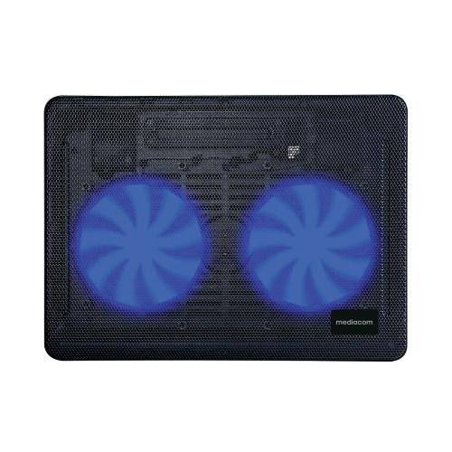 MEDIACOM MD-B101 STAND COOLING PAD PER NOTEBOOK FINO A 15.6" 2 VENTOLE PORTA USB