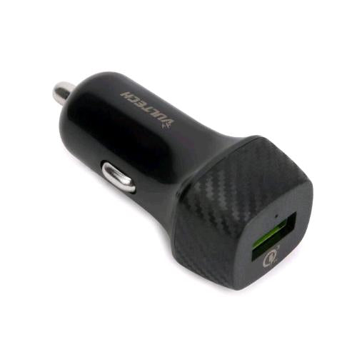 VULTECH CA-1Q CARICABATTERIE DA AUTO USB QUICK CHARGE 3.0 MAX 18W BLACK