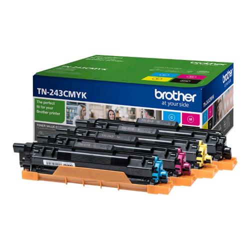 BROTHER TN243CMYK VALUE PACK CONF DA 4 NERO GIALLO MAGENTA CIANO PER Brother DCP