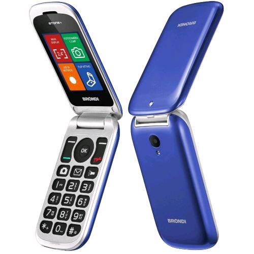 BRONDI STONE+ DUAL SIM 2.4" CLAMSHELL FLIP ATTIVO FOTOCAMERA TASTI CHIAMATA DIRE