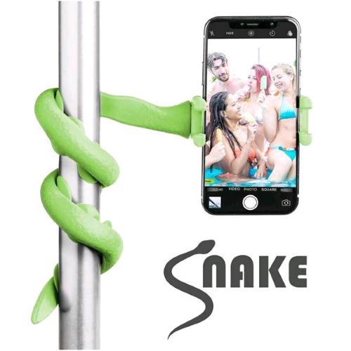 CELLY SNAKEBK FLEXIBLE ASTA SELFIE STICK PER SMARTPHONE E FOTOCAMERA GREEN