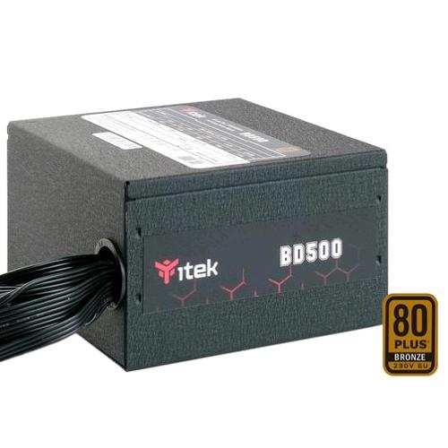 iTEK BD500 ALIMENTATORE ATX 500W 230V CERTIFICAZIONE 80 PLUS BRONZE RAFFREDDAMEN