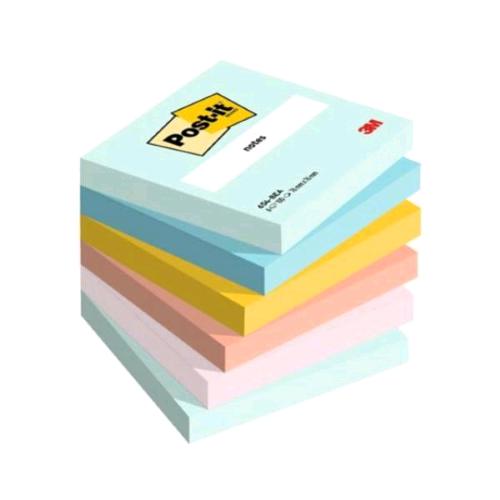 3M POST-IT BEACHSIDE BLOCCHETTO 100 FOGLI 76X76 mm COLORI ASSORTITI CONF 6 Pz.