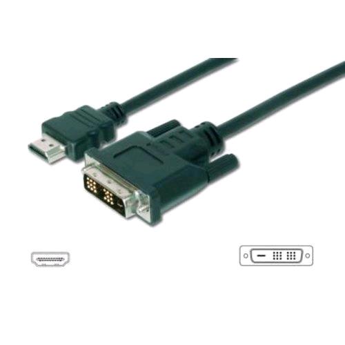DIGITUS CAVO ADATTATORE DA HDMI 19 POLI MASCHIO A DVI-D 18+1 POLI 3 MT NERO