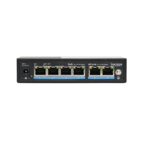 VULTECH VS-POE2042FE-60W SWITCH NON GESTITO 6 PORTE 4 PORTE FAST ETHERNET 10/100