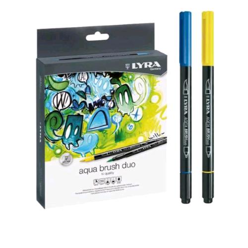 LYRA AQUA BRUSH DUO PENNARELLO ACQUARELLABILE A DOPPIA PUNTA COLORI ASSORTITI CO