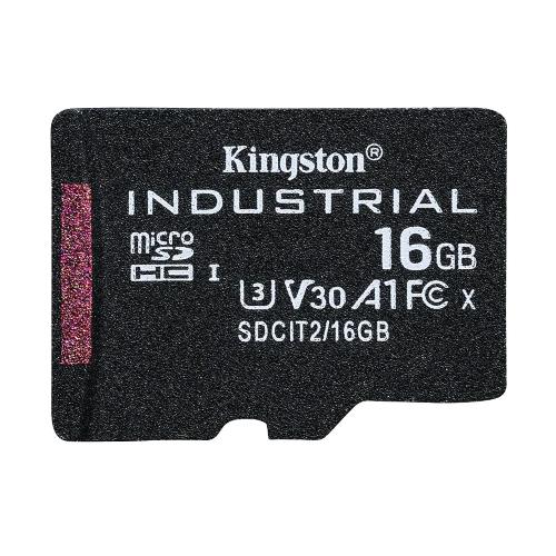 KINGSTON INDUSTRIAL MEMORIA MICRO SDHC 16GB A1 VIDEO CLASS V30 UHS-I U3 CLASSE10