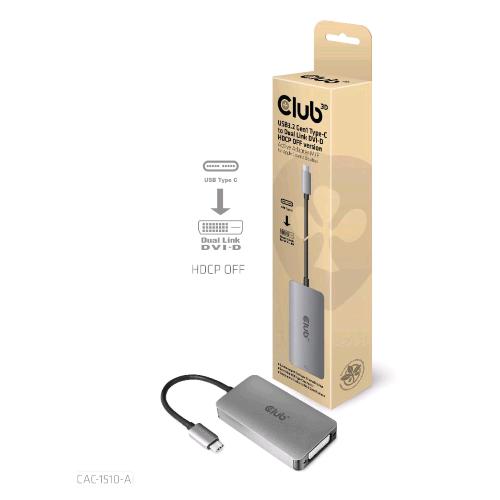 CLUB3D ADATTATORE USB TYPE-C TO DVI-D DUAL LINK SUPPORTA RISOLUZIONE 4K 30HZ HDC