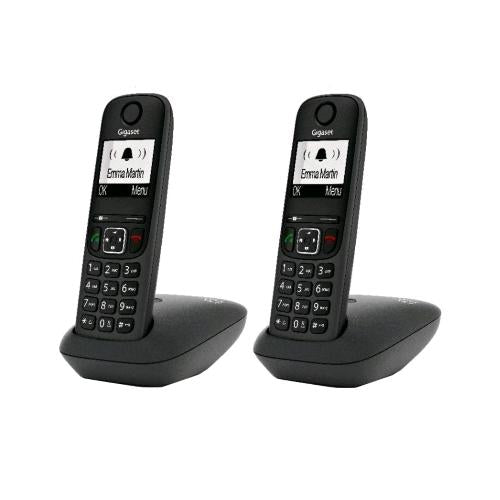 GIGASET AS 490 DUO BLACK CORDLESS DECT + AGGIUNTIVO