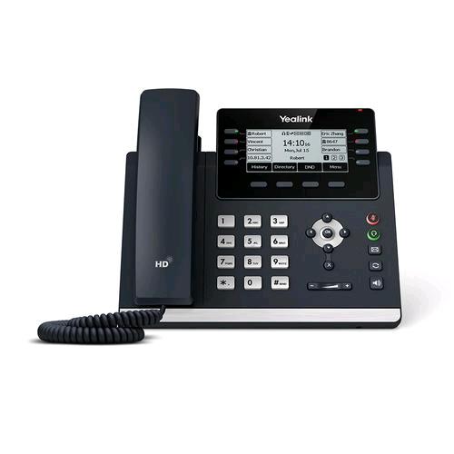 YEALINK SIP-T43U TELEFONO IP DISPLAY LCD 3,7" 12 ACCOUNT SIP 2P GIGABIT POE FINO