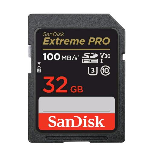 SANDISK EXTREME PRO MEMORY CARD SDHC 32GB UHS-I CLASSE 10 U3 V30 NERO