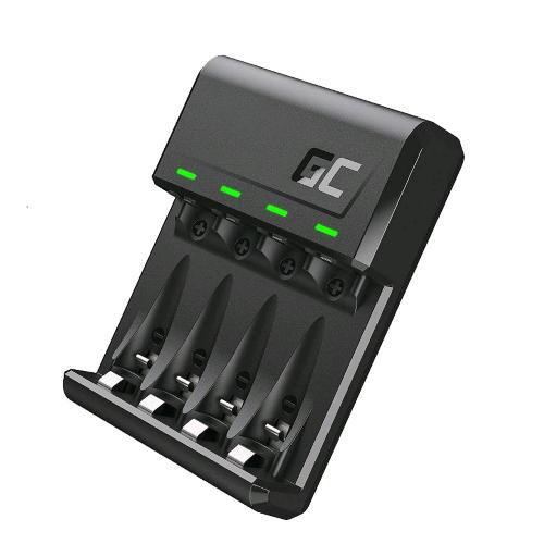 GREEN CELL VITALCHARGER CARICABATTERIE UNIVERSALE NIMH MINISTILO AAA STILO AA BL