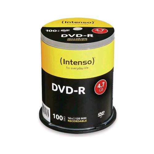 INTENSO 4101156 DISCO VERGINE DVD-R 4.7GB 16X SLIM CASE 100PZ