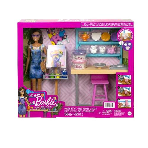MATTEL BARBIE ATELIER DELL'ARTISTIA CON BAMBOLA 29 CM PLASTILINA PER VASI E PITT