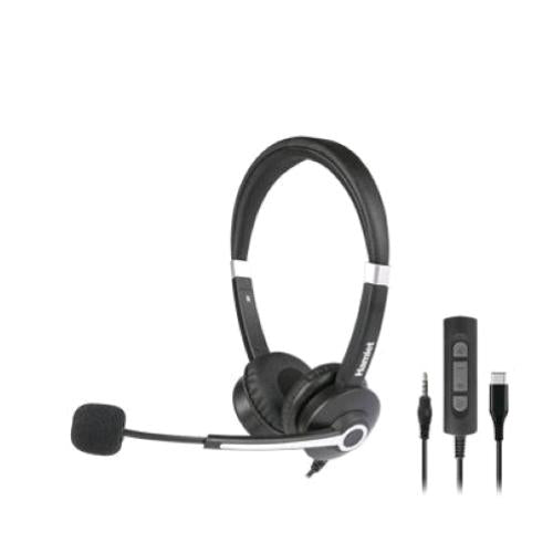 HAMLET HHEADM-CJS CUFFIA PROFESSIONALE BIAURALE CON MICROFONO USB-C JACK 3.5 MM