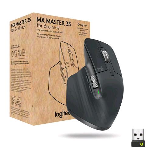 LOGITECH MX MASTER 3S FOR BUSINESS MOUSE WIRELESS CON CLIC SILENZIOSO 8.000 DPI