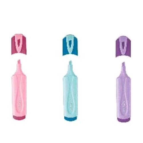 MAPED EVIDENZIATORE PASTEL GLITTER PUNTA A SCALPELLO COLORI ASSORTITI CONF 2 Pz.