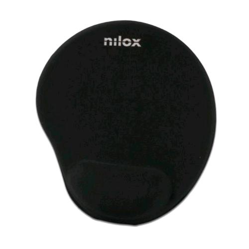 NILOX NXMPE01 MOUSE PAD ERGONOMICO CON POGGIAPOLSI IN GEL BLACK