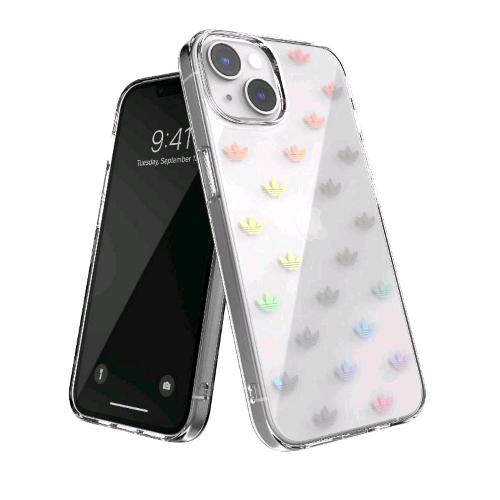 ADIDAS CLEAR APPLE iPHONE 14 COVER IN TPU CON STAMPA DALL'INCONFONDIBILE LOOK AN