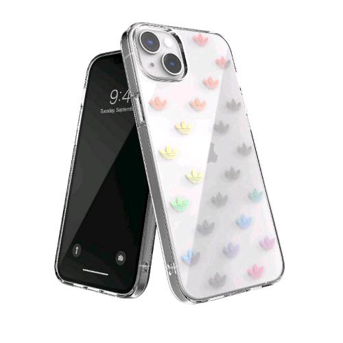 ADIDAS CLEAR APPLE iPHONE 14 PLUS COVER IN TPU CON STAMPA DALL'INCONFONDIBILE LO