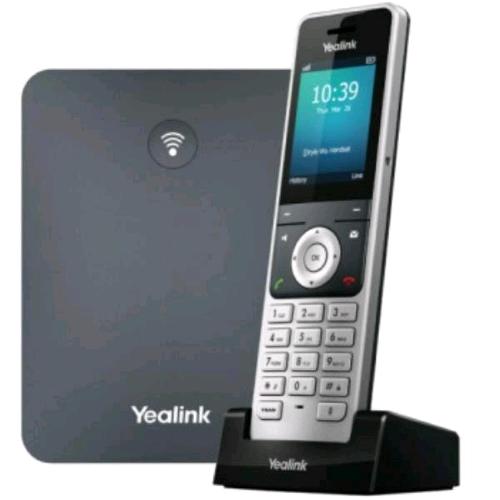 YEALINK W76P TELEFONO CORDLESS IP DECT 10 ACCOUNT VOIP 20 CHIAMATE BASE W70B + C