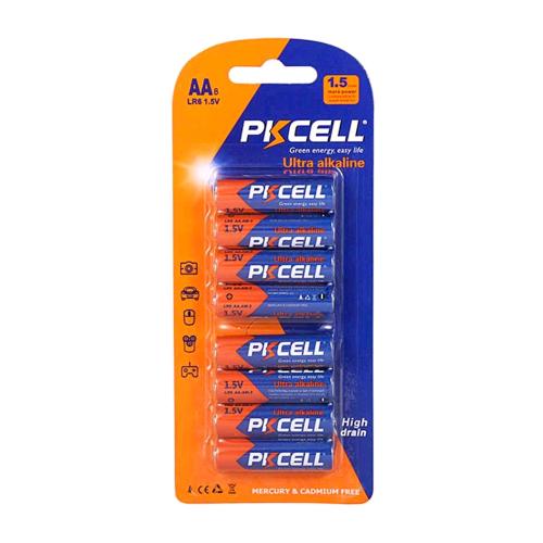 PKCELL BATTERIE STILO AA ULTRA ALCALINE 1.5V LR6 CONF 8 Pz.
