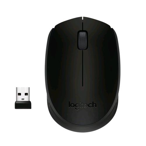 LOGITECH M171 MOUSE OTTICO WIRELESS RF 2.4GHz AMBIDESTRO 3 PULSANTI BLACK