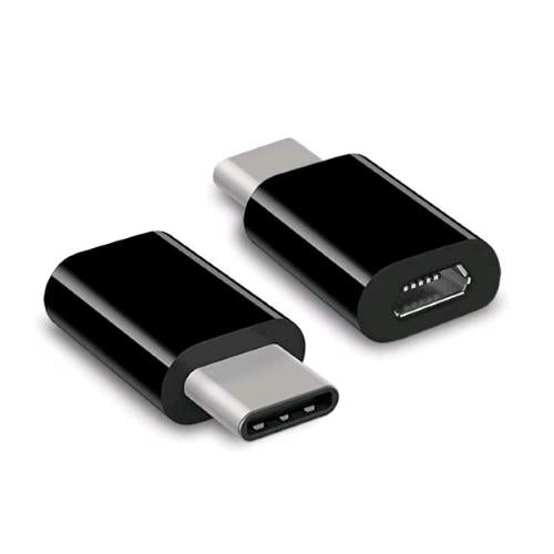 HAMLET ADATTATORE DA USB-C MASCHIO A MICRO USB FEMMINA NERO