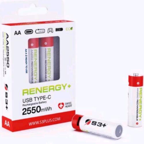 S3+ RENERGY+ BATTERIE RICARICABILI LI-ION AL LITIO AA 2550MWH (2PZ)