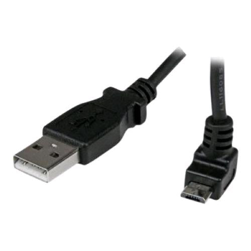 STARTECH CAVO ADATTATORE DA USB-A A MICRO B ANGOLATO 90 GRADI 2 MT NERO