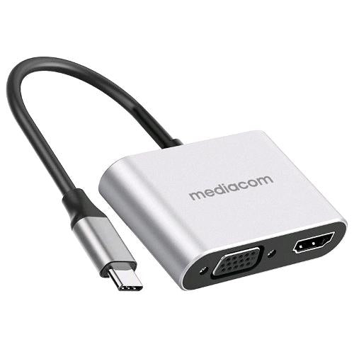 MEDIACOM MD-C308 ADATTATORE VIDEO DA USB-C MASCHIO A HDMI 19 PIN TIPO A FEMMINA
